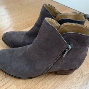 Lucky Brand Booties Gray Suede Size 9.5